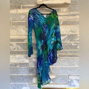 Vintage Simply Silk 1 Sleeved Tunic